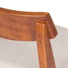 Banqueta Madeira Maciça Linho Loop  Marrom