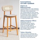 Banqueta Madeira Maciça Liz Cabecasa Madeiraoriginals Mel/beg