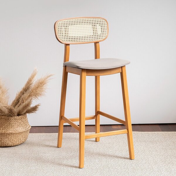 Banqueta Madeira Maciça Liz Cabecasa Madeiraoriginals Mel/beg