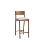 Banqueta Madeira Maciça Manu Nogueira