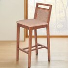 Banqueta Madeira Maciça Rattan Bey