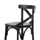 Banqueta Madeira Maciça Tauarí Cross X Texas  Preto