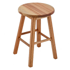 Banqueta Madeira Média 47x30cm Marrom Metalnew