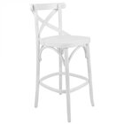 Banqueta Madeira Tauarí X Texas  Branco