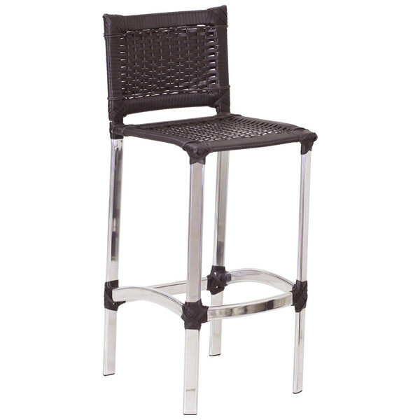 Banqueta Madri Em Alumínio Para Edícula, Cozinha, Balcão, Áre