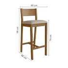 Banqueta Manu  201 Algodão Bege G-2  Nog Acet