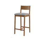 Banqueta Manu Cinza E Nogueira