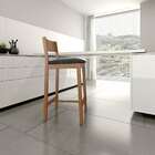 Banqueta Manu Cinza Escuro E Nogueira