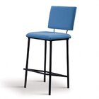 Banqueta Marcele  Azul Jeans/preto