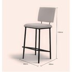 Banqueta Marcele  Bege/preto