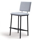 Banqueta Marcele  Gelo/preto