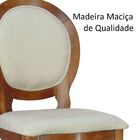 Banqueta Medalhão Alta Creme E Imbuia 3 Peças