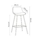 Banqueta Medelín   Branco/cinza Mescla