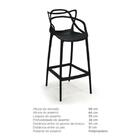 Banqueta Média 66 Allegra Master Ana Maria Cozinha Preto