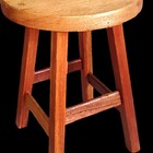 Banqueta Média Alt.60 Cm Em Madeira Maciça