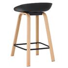 Banqueta Média Bancada Cozinha Cassia 66 Cm Preto