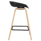 Banqueta Média Bancada Cozinha Cassia 66 Cm Preto