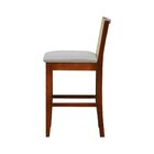 Banqueta Média Com Telinha Pérola Madeira Maciça E Assento Es