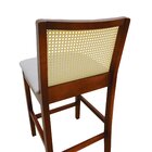 Banqueta Média Com Telinha Pérola Madeira Maciça E Assento Es