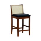 Banqueta Média Com Telinha Pérola Madeira Maciça E Assento Es