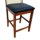 Banqueta Média Com Telinha Pérola Madeira Maciça E Assento Es