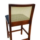 Banqueta Média Com Telinha Pérola Madeira Maciça E Assento Es