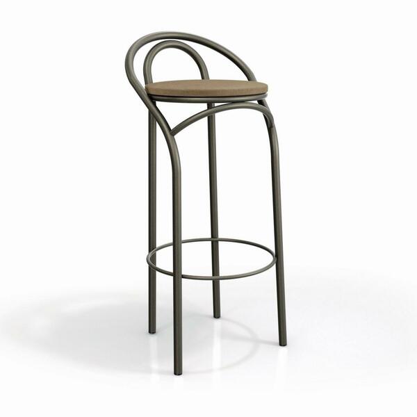 Banqueta Média Dublin Com Encosto Kappesberg Banco Cozinha Me