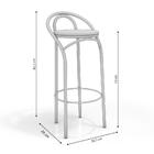 Banqueta Média Dublin Com Encosto Kappesberg Banco Cozinha Me