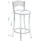 Banqueta Média Em Aço Para Cozinha Com Encosto