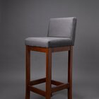 Banqueta Média Em Madeira Maciça Nápoles Pinhão