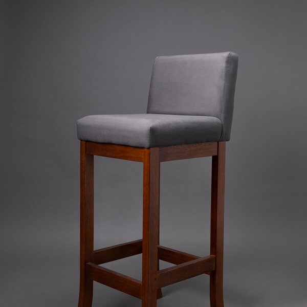 Banqueta Média Em Madeira Maciça Nápoles Pinhão