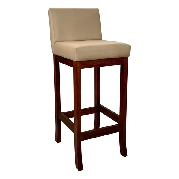 Banqueta Média Em Madeira Maciça Nápoles Pinhão