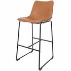 Banqueta Média Encosto Estofado Fixa Para Cozinha Área Gourme
