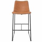 Banqueta Média Encosto Estofado Fixa Para Cozinha Área Gourme