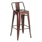 Banqueta Média Iron Tolix Com Encosto - 66 Cm - Bronze