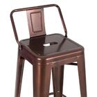 Banqueta Média Iron Tolix Com Encosto - 66 Cm - Bronze