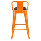 Banqueta Média Iron Tolix Encosto 61 Cm Design Industrial Com