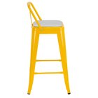 Banqueta Média Iron Tolix Encosto 66 Cm Design Industrial Com