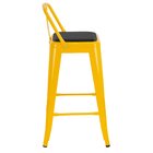 Banqueta Média Iron Tolix Encosto 66 Cm Design Industrial Com