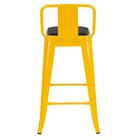 Banqueta Média Iron Tolix Encosto 66 Cm Design Industrial Com