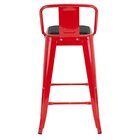 Banqueta Média Iron Tolix Encosto 66 Cm Design Industrial Com