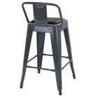 Banqueta Média Iron Tolix Encosto 66 Cm Design Industrial Com