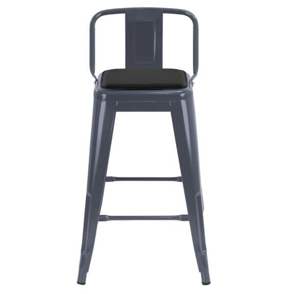 Banqueta Média Iron Tolix Encosto 66 Cm Design Industrial Com