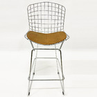 Banqueta Média Para Cozinha Modelo Bertoia Maciça Cromada Ass