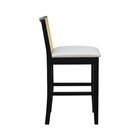 Banqueta Média Pérola Com 62cm Altura Madeira Maciça Encosto