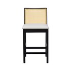 Banqueta Média Pérola Com 62cm Altura Madeira Maciça Encosto