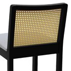 Banqueta Média Pérola Com 62cm Altura Madeira Maciça Encosto