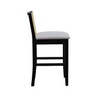 Banqueta Média Pérola Com 62cm Altura Madeira Maciça Encosto