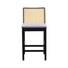 Banqueta Média Pérola Com 62cm Altura Madeira Maciça Encosto