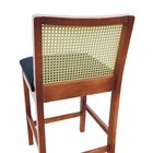 Banqueta Média Pérola Com 62cm Altura Madeira Maciça Encosto